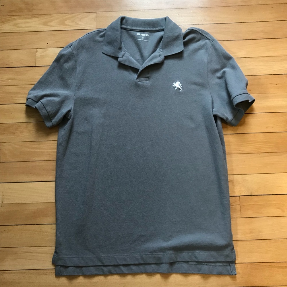 Express Men’s Grey Polo (M)